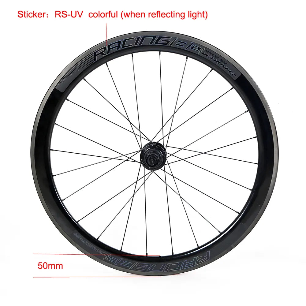Paire de roues route carbone 700C RS-CBR50 – vue 2